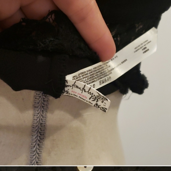 FREE PEOPLE Lace corset button down crop tank top - Picture 4 of 5